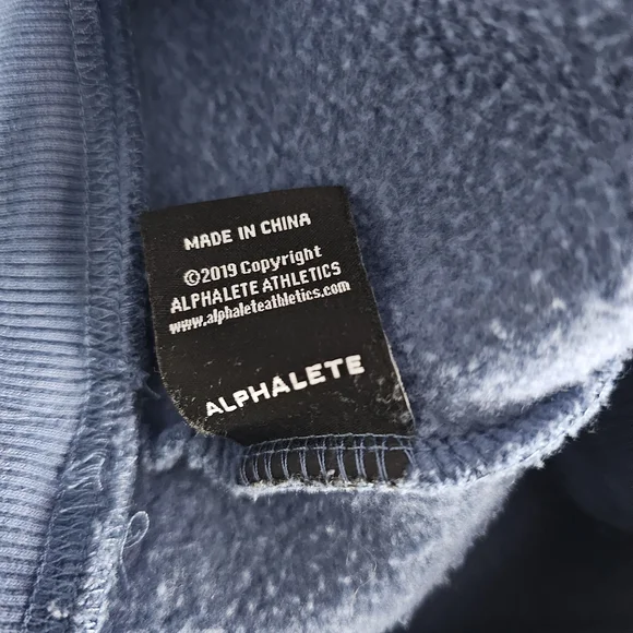 Women's Alphalete Cropped Blue Hoodie, Size S - Picture 4 of 6